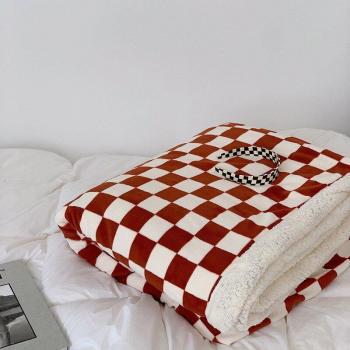 Retro Plaid Wool Blanket