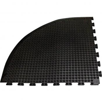 Arbeitsplatzmatte Yoga Dome Oil, 90x120cm Schwarz, 13mm Anti-Rutsch R9