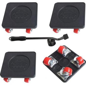 Heavy Duty 4-Piece Furniture Dolly with Universal Wheels, 350 Lbs Load Capacity