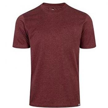 Einfaches Crew-Shirt – Oxblood Heather – XS