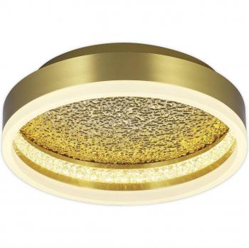 Luz de techo Moon LED de hierro y latón, Ø 30 cm