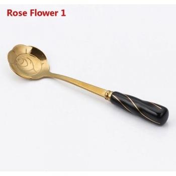 Flor de Cerezo y Rosa en Oro – Cucharilla Única