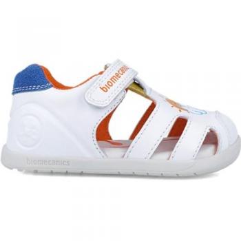 Biomini Sandalias Infantil de Primera Etapa – Blanco y Azul