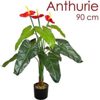 Anthurium 90 cm – Élégance Plastique