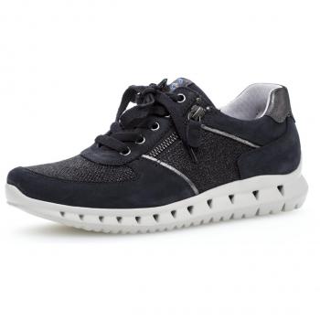 Gabor Damen Schuhe 84.332.16, Schnürhalbschuhe, Sneaker, Best Fitting, Sport Ultralight, Wechselfußbett Nachtblau