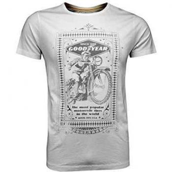 Goodyear Motorradshirt Herren Off-White Extra Large