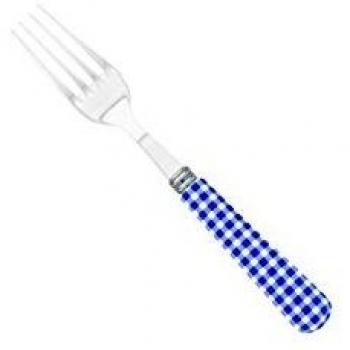 Cake Fork Sabre Gingham Blue Lapis