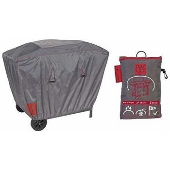Funda impermeable para barbacoa rectangular 110 x 58 x 60 cm gris