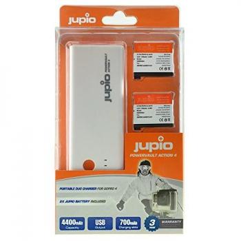 Bateria Externa 4400mAh e 2 Baterias para GoPro HERO4