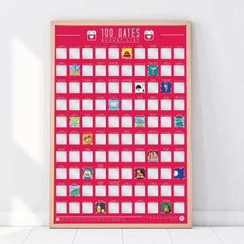 100 Dates Scratch Poster