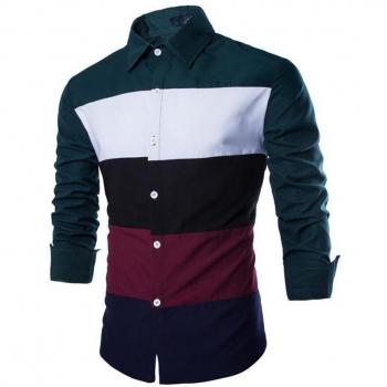 Blusa Hombre Otoño: Camisa de Manga Larga y Rayas