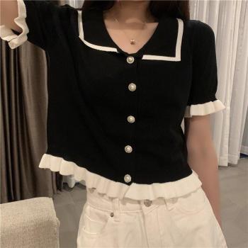 Tops de Verano con Cárdigan de Un Solo Pecho