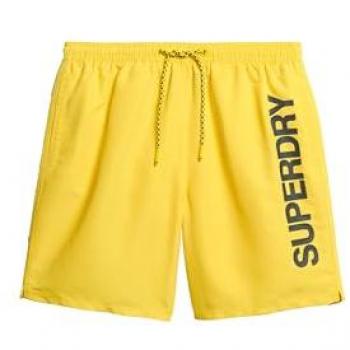 Superdry para hombre. M3010236A Bañador Graphic 17 amarillo (S), Beachwear, Poliéster Reciclado, Superdry outlet 2024