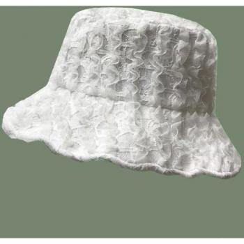 Ladies' Wide Brim Sun Hat with Lace Flower