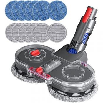 Tête de Balai Électrique Compatible Dyson V11 V10 V8 V7 + 12 Tampons de Rechange