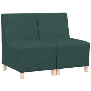 Sofa Modulare Vidaxl 2 pezzi in Verde Scuro 55x74x82 cm