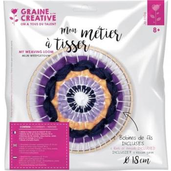 Petit mât à tisser rond mauve – Édition Graine