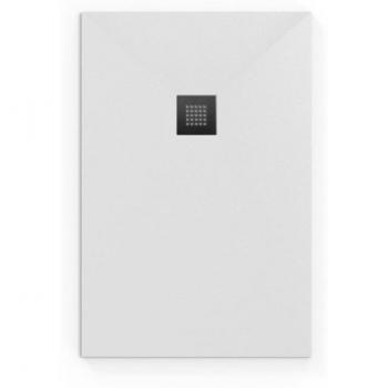 Alek Douche Rectangulaire 140×90 cm, marbre coulé, finition blanche – SATALEK14090B‑S (Swiss Aqua Technologies)