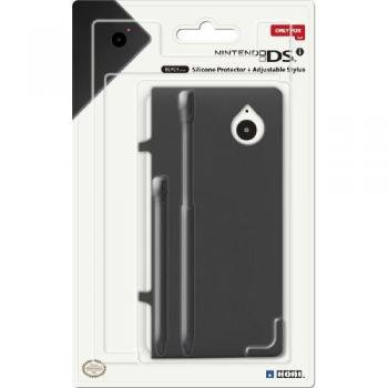 Coque Silicone + Stylets Noir pour Dsi