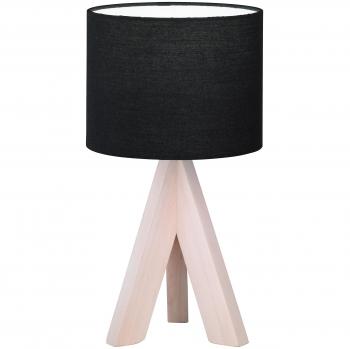 Reality Leuchten Tischlampe, 31 cm, E14, schwarzer Stoffschirm