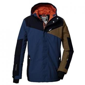 Skijacke KILLTEC KSW 387 BYS SKI JCKT Gr. 176, blau (dunkelblau), Kinder, Obermaterial: 100% Polyester (recycelt), Innenfutter: 100% Polyester, Füllung: 100% Polyester, Jacken