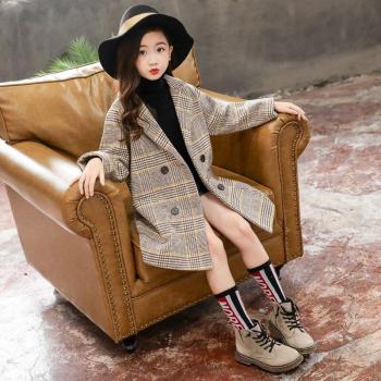 Kids' Woolen Outerwear with Long Sleeves