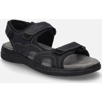 Sandales Marlon 06 pour hommes en cuir noir de JOSEF SEIBEL