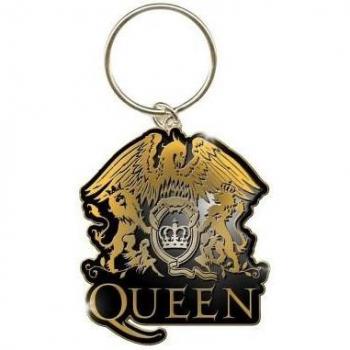 Queen Crest Enamel Keychain One Size Gold/Black