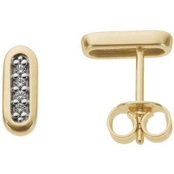 Firetti Ohrschmuck Geschenkset: Gold 333 Ohrstecker mit Brillant
