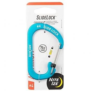 Nite Ize SlideLock 4‑Blue Aluminum Hook