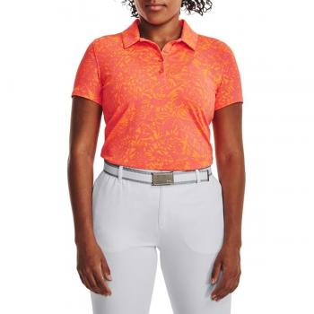 Under Armour Women's Playoff SS Polo Pink/Orange Size S