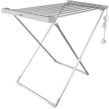 Igenix Foldable Electric Heated Clothes Airer with Anti-Slip Feet, 8 Tubes, Waterproof Switch, and 10kg Capacity