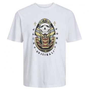 Camiseta Hombre Jack & Jones Heavens Manga Corta Cuello Redondo Color Blanco Brillante