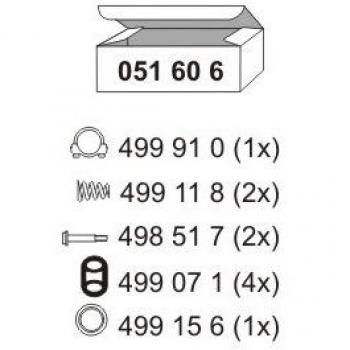 Kit di montaggio per silenziatore di scarico originale serio
