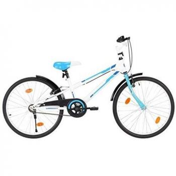 Bici 24 Pollici per Bambini Blu e Bianca