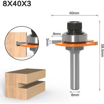 Unión T‑Vástago 8 mm – Corte Preciso para Galletas y Ranuras