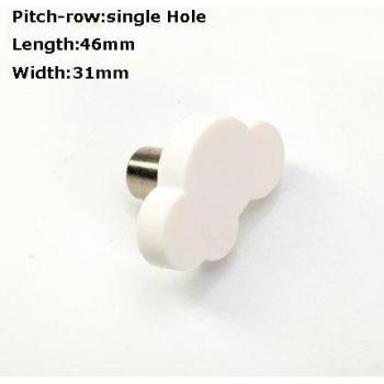 Tirador de PVC Suave Nube Blanca para Muebles de Niños (1 ud.)