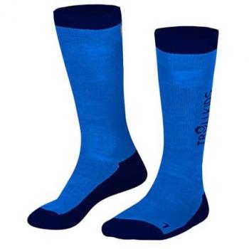 Kinder-Ski-Socken in Mittelblau/Navy – 2er Set