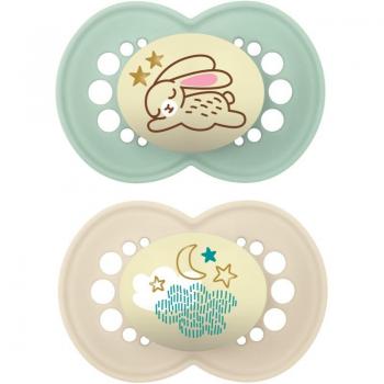 MAM Original Night 6m+ Baby Pacifier Boy 2 Pack