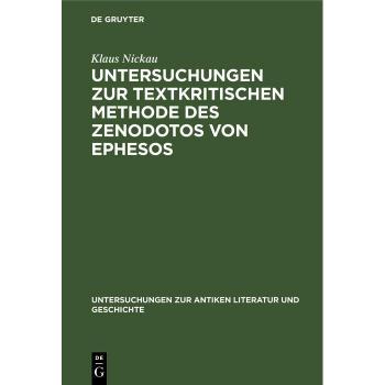Vitalsource Technologies, Inc. Untersuchungen zur textkritischen Methode des Zenodotos von Ephesos