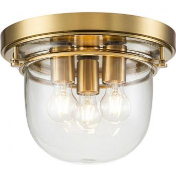 Quoizel Whistling Bowl Deckenlampe Messing gebürstet IP44