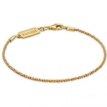 Kuzzoi Armkette »Armband Herren Basic Kordelkette Gedreht 925 Silber«