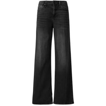 S.Oliver Damenjeans „Weite Leg“ Schwarz 38/L32