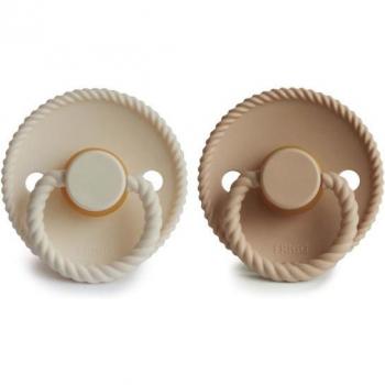 FRIGG Baby-Schnuller Rope Creme/Croissant 6-18 Monate