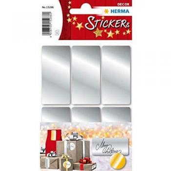 Herma Weihnachts-Sticker, eckig, 26 x 54 mm, silber