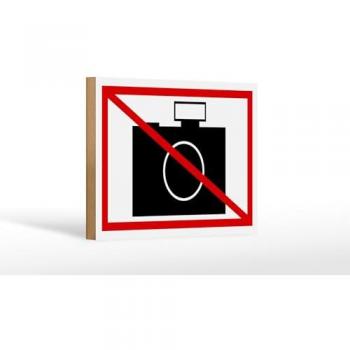 Deko-Schild Hinweis Fotografieren Verboten 18x12 cm