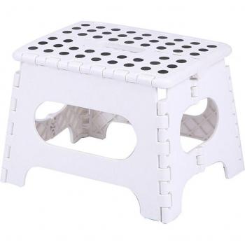 Compact Dot Design Foot Stool for Outdoor Use