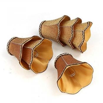 Fuloon Set of 6 Clip On Lamp Shade Kit Little Upright Candle Chandelier Drop Light Lampshade (Cream)