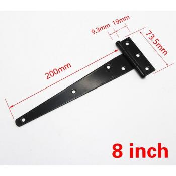 Black Painted Triangle T Hinge for Wooden Door Hardware