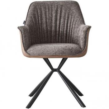 Iperbriko Grigio Sedia Aseat Retro Tortora 82x60,5x62